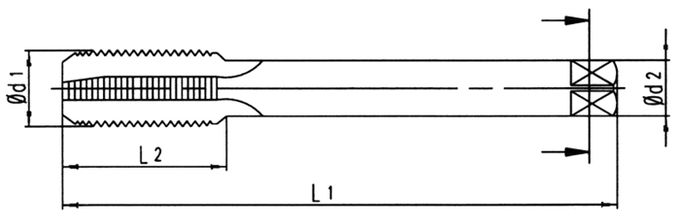 Golpecitos de la máquina del HSS de la flauta recta para la máquina difícilmente 80m m materiales del torno del CNC