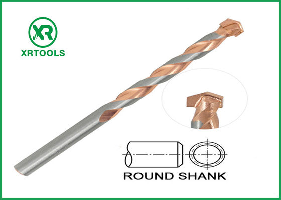 comprar Las brocas métricas de la albañilería de la caña redonda revisten l con cobre plateado flauta para el ladrillo concreto fabricación en línea